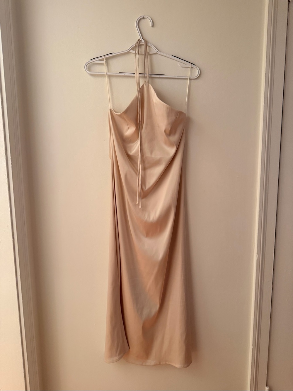 Altar'd State Nude Halter Slip Maxi Dress